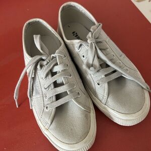 Superga Gray Canvas Sneakers